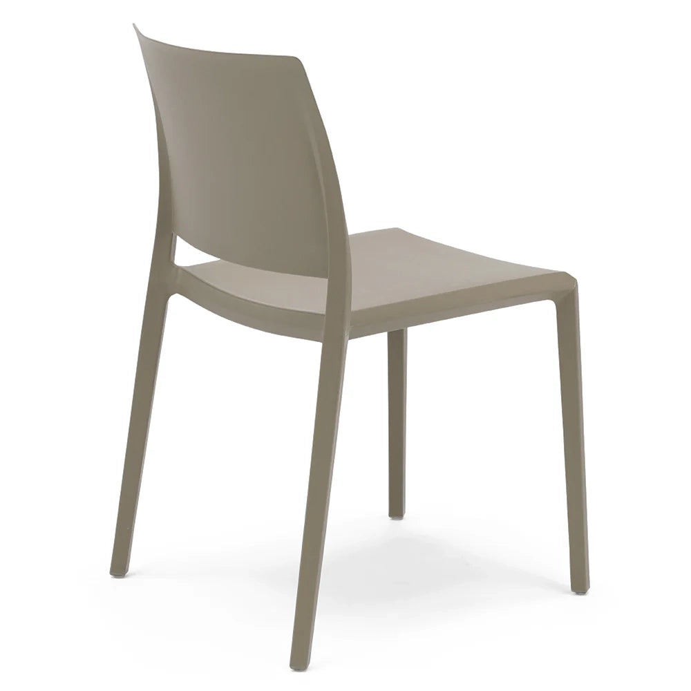 Sedia in polipropilene MEGAN, impilabile, resistente ai raggi UV, design moderno, ideale per sala da pranzo, cucina, sala d’attesa, bar, ristoranti o giardino, colore Bianco