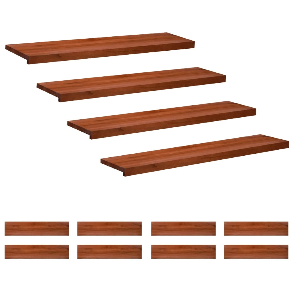 Tappeti per scale 12 pz 120 x 30 x 2 cm Marrone 3446375