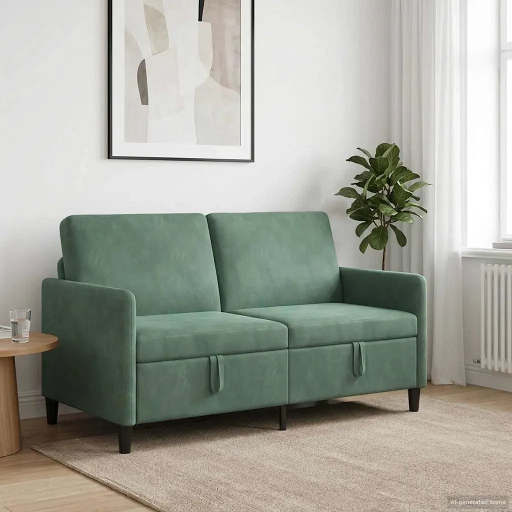 Divano con Storage Verde Mare 152 x 78 x 87 cm Poliestere 42036944
