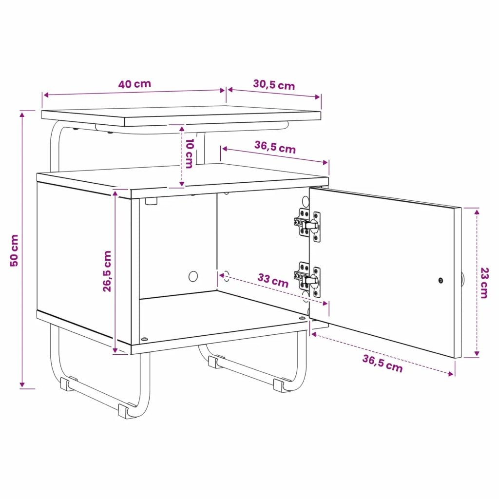 Armadio da Notte Rovere Sonoma Legno ingegnerizzato 8007637