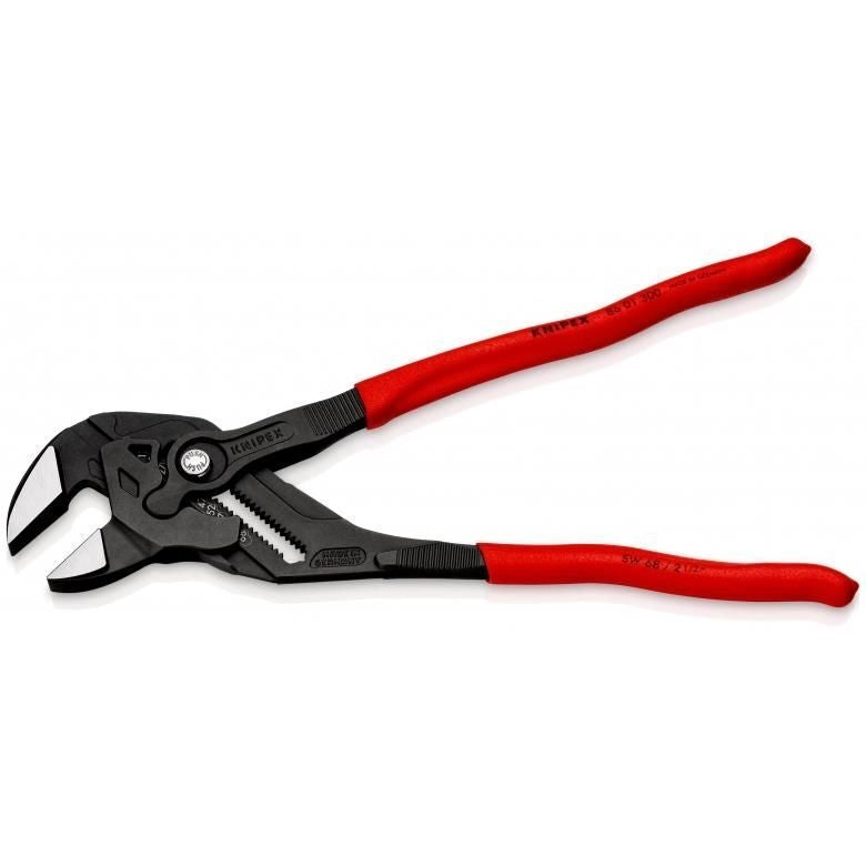 Knipex 86 01 300 Pinza Chiave Regolabile 300 mm mordenti lisci 24 posizioni acciaio cromo vanadio colore Rosso
