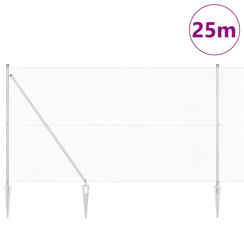 Palo della recinzione Argento 25 x 1,6 m (rete 12 x 12 mm)