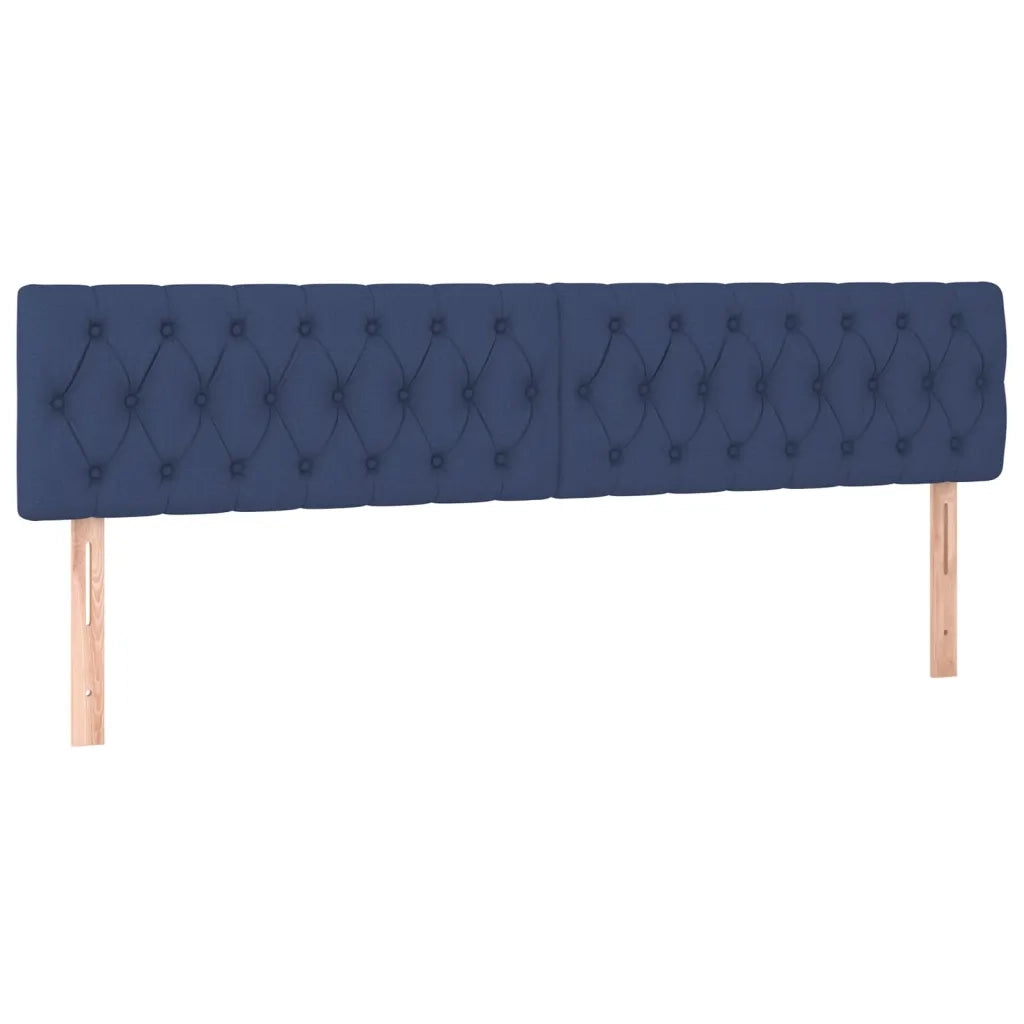 Testiera | Testata Blu 200x7x78/88 cm in Tessuto