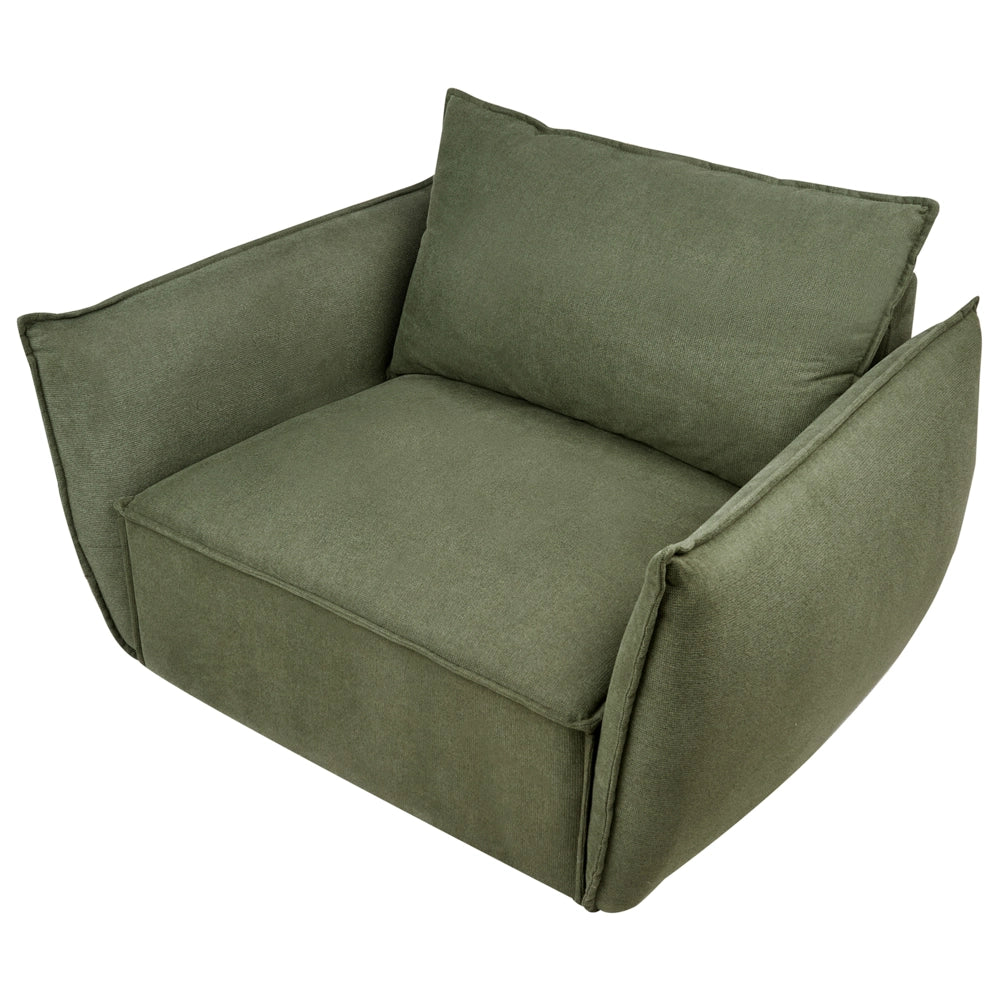 Set da salotto in tessuto Seduta bassa e profonda Schienale imbottito Accogliente Moderno 5 posti verde Moderno Accogliente