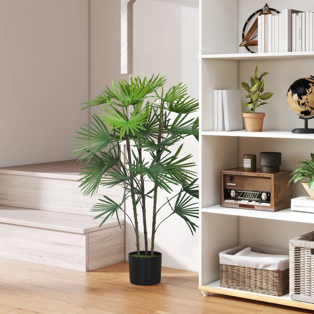 Palma Artificiale Verde con Vaso ¨C Minimal ¨C 90 cm ?16.5x13.5 cm