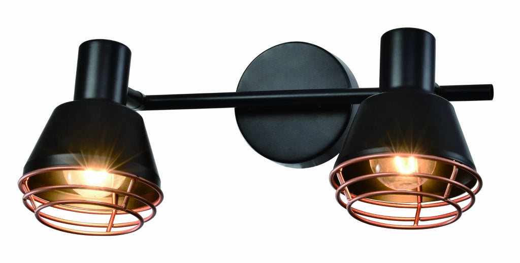 Plafoniera Candellux Neria metallo nero oro 2xE14 40W