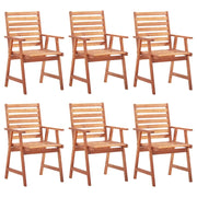 Sedie da Pranzo da Esterni con Cuscini 6 pz Massello di Acacia 3078365