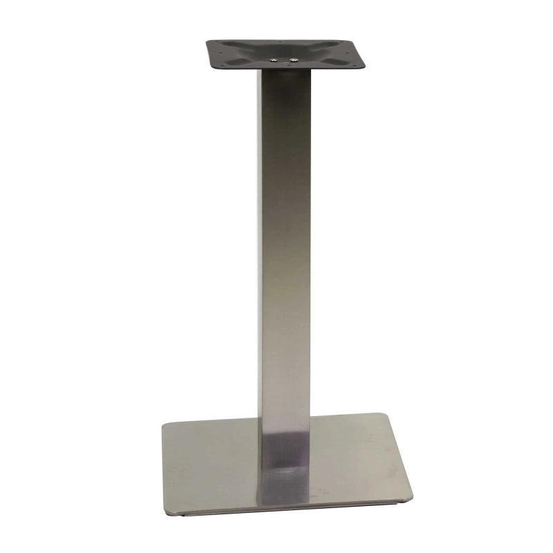 Base tavolo acciaio Jamie colore inox quadro cm 40x40h72