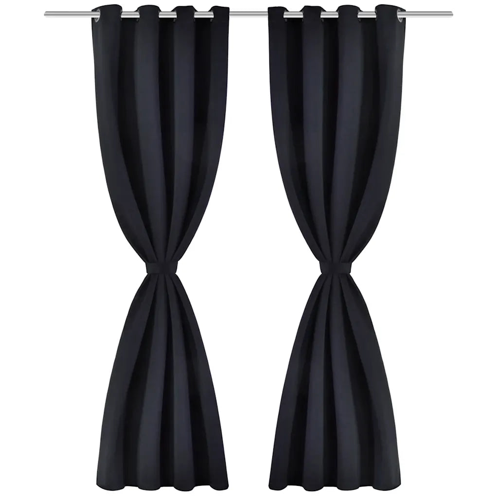 Tenda Termica Oscurante Foderata Nera Blackout 135 x 245 cm 2 pz 130369