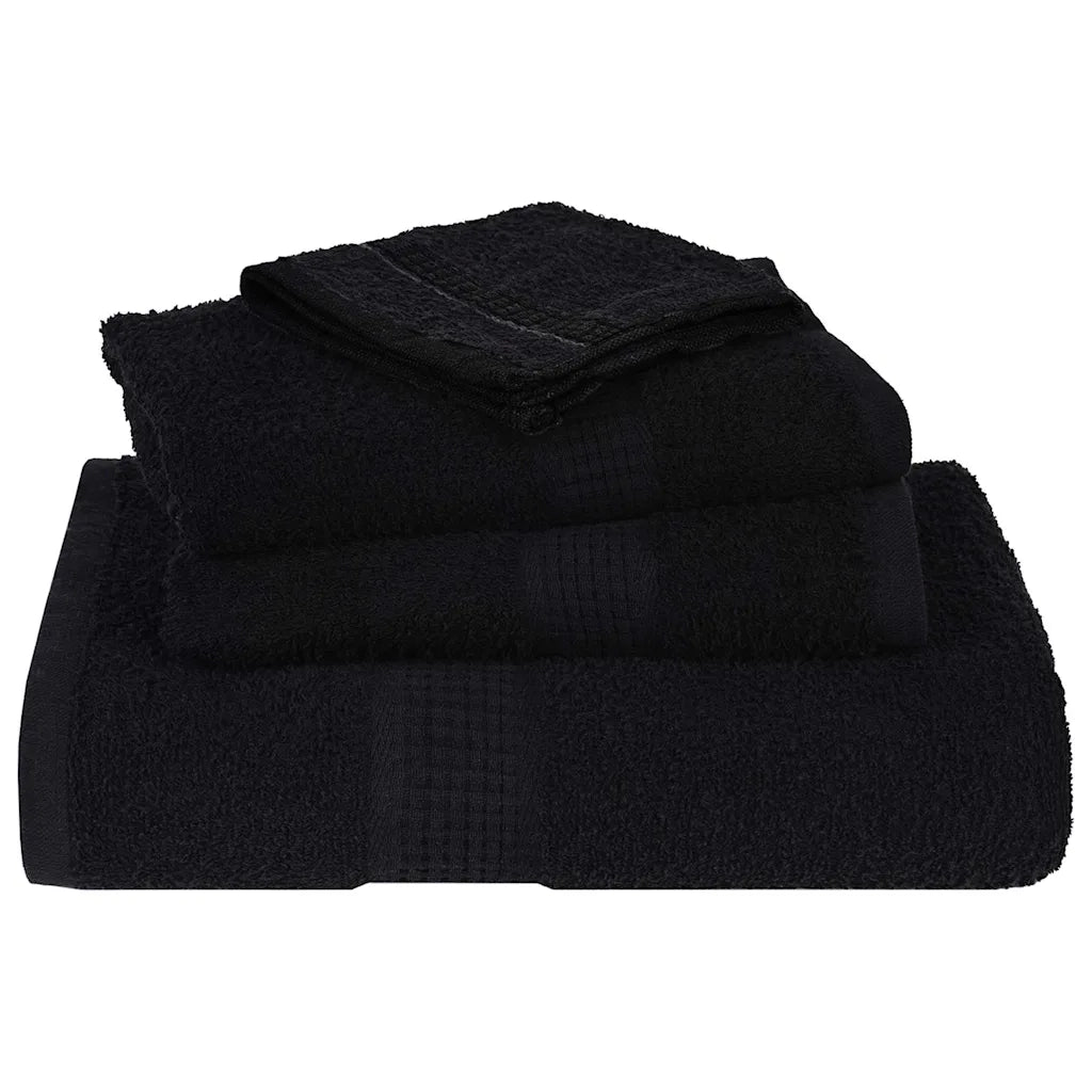 Set di asciugamani 8 pezzi FROGN Nero 360 g/m² 137073