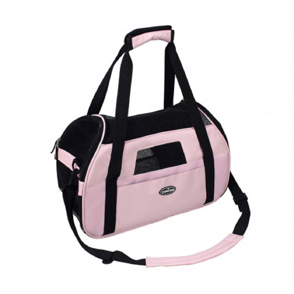 Trade Shop - Borsa Trasportino Animali Nobleza Con Prese D'aria 42 X 20 X 29 Cm Taglia M - Rosa