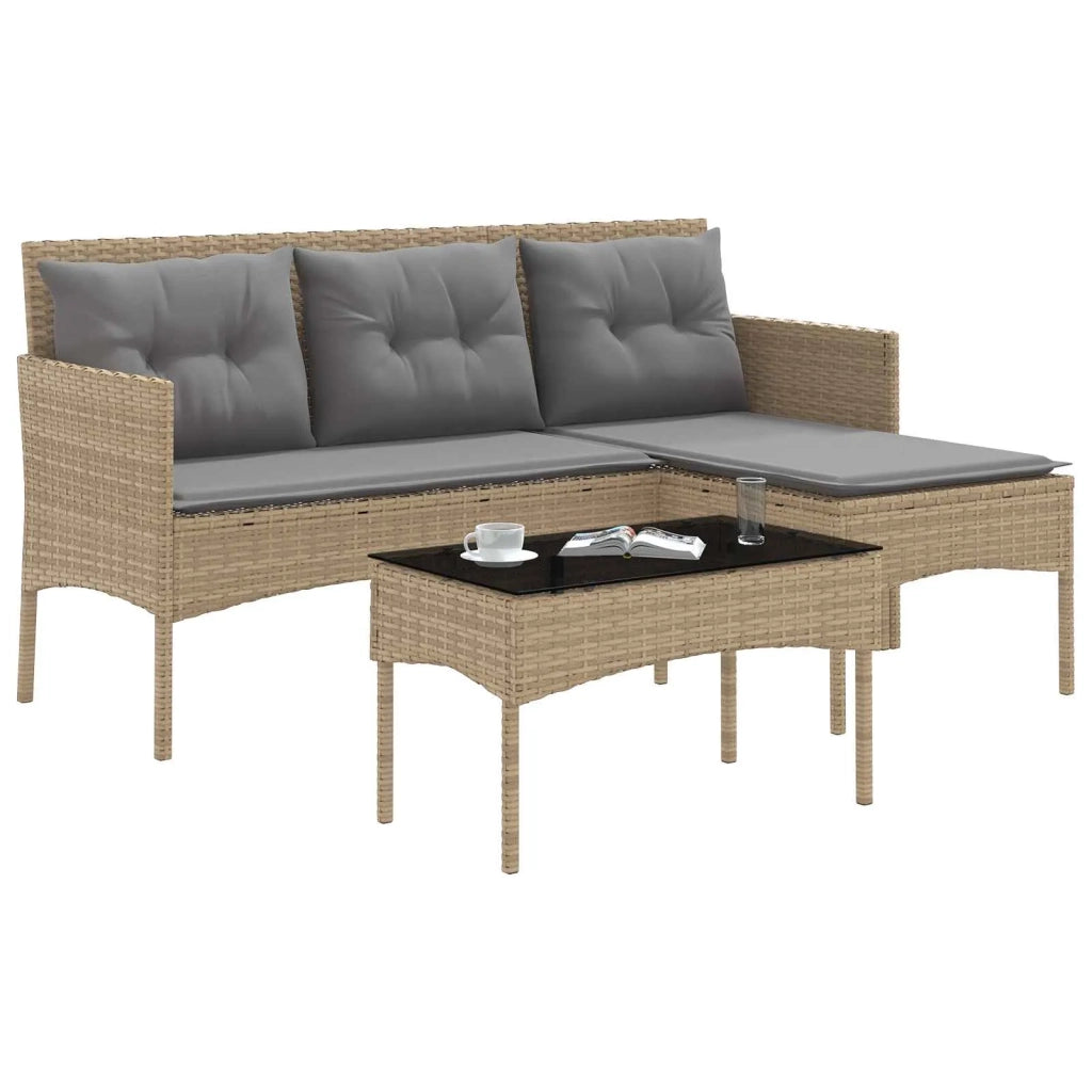Set Divano da Giardino con cuscino 2 pcs polyrattan 4103806
