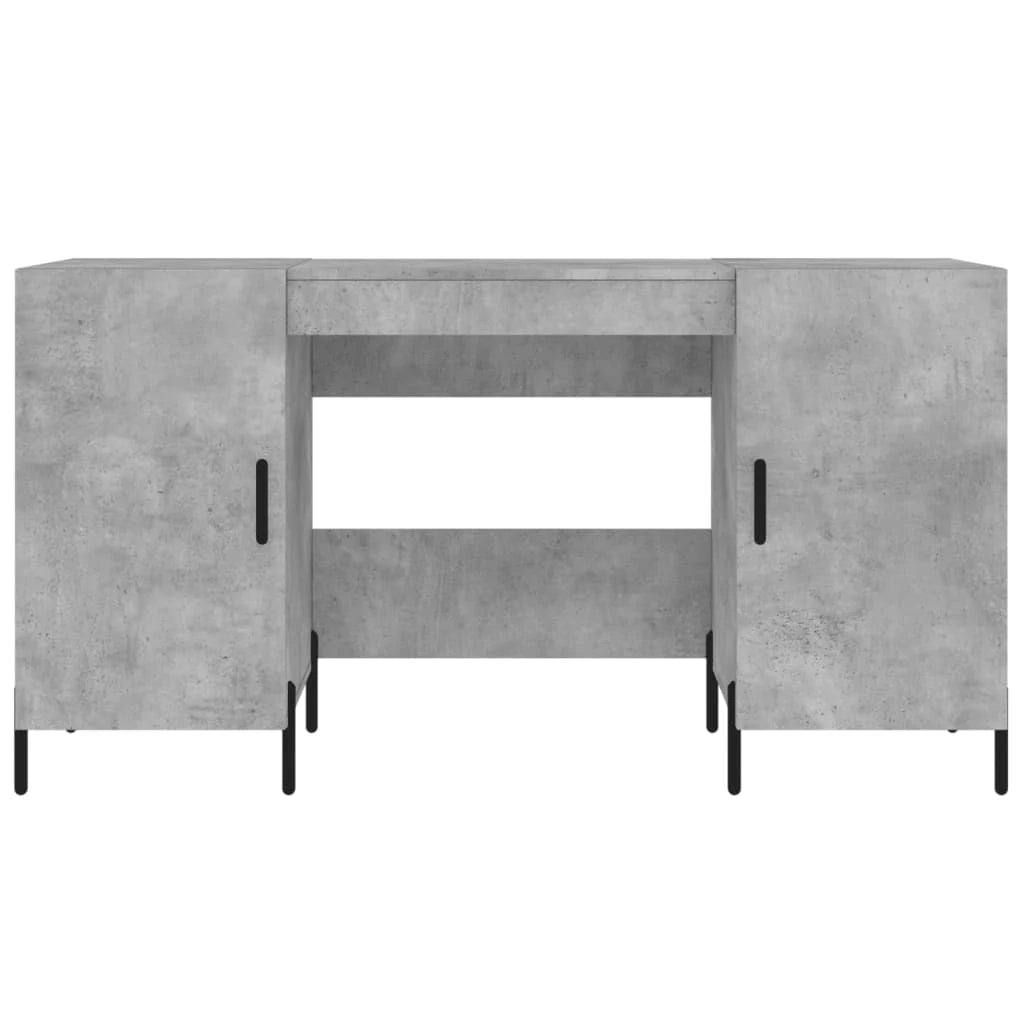 Scrivania tavolo postazione di lavoro mobile per computer studio 140 x 50 x 75 cm legno ingegnerizzato grigio 02_0023838