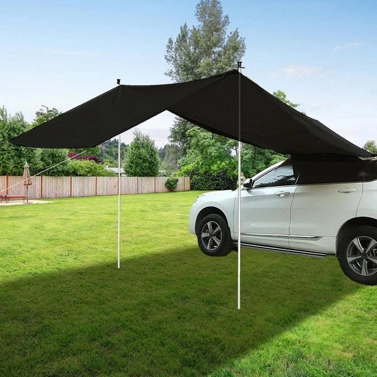 Tetto per auto apertura posteriore 300 x 200 cm impermeabile tetto solare nero