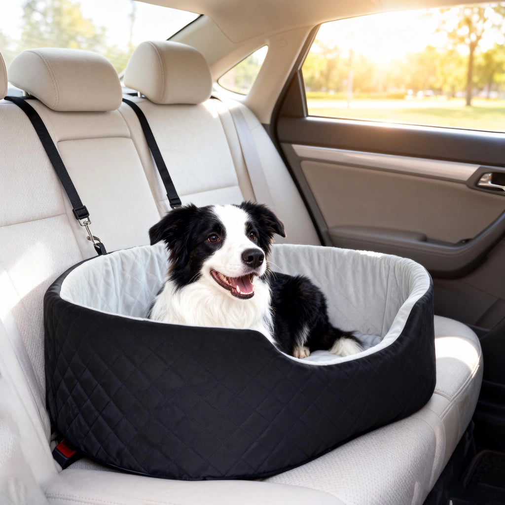 Cuscino per auto per cani ¨C zephmum ¨C nero 77x43x28 cm