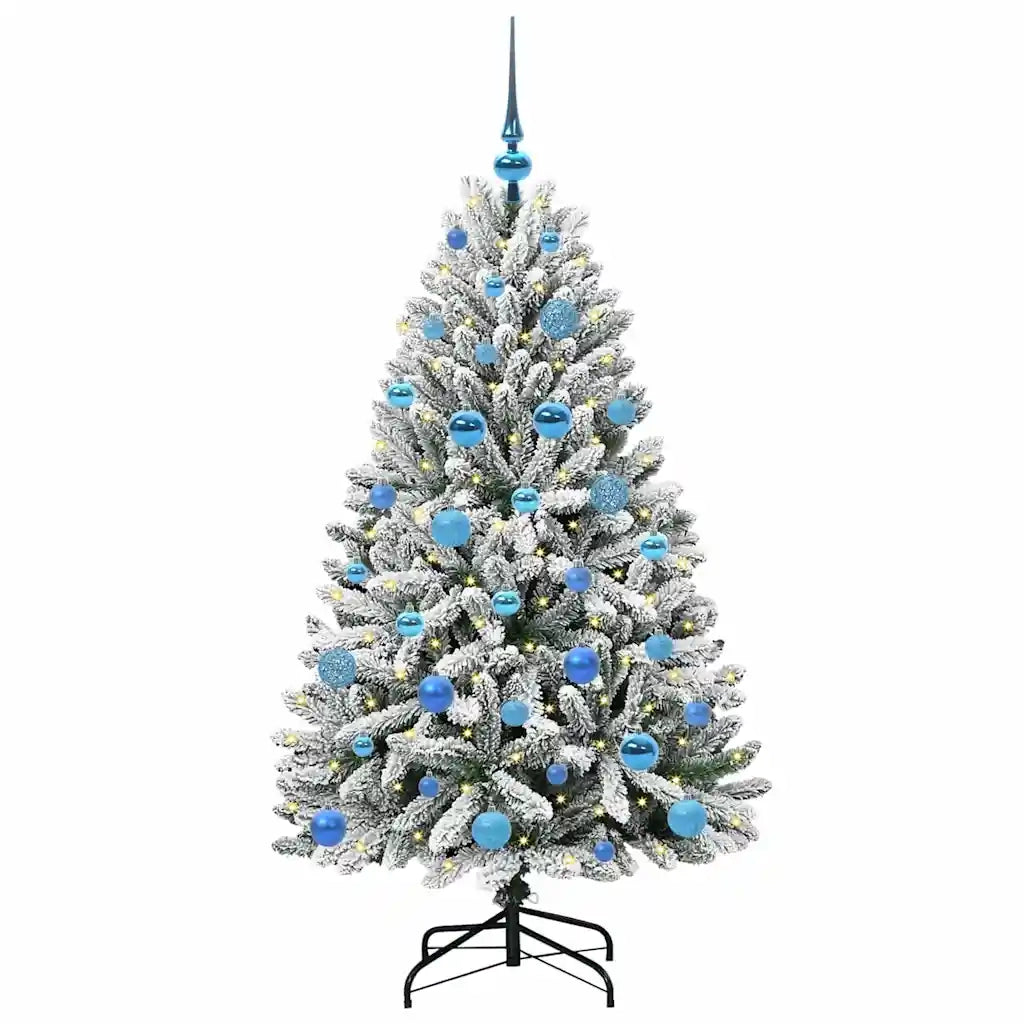 Albero di Natale artificiale con 150 LED Verde e Bianco 150 cm 3395746