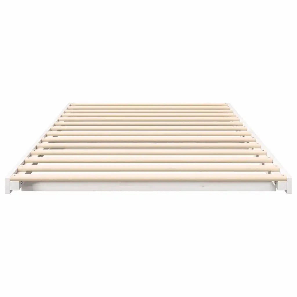 Letto singolo | Letto per adulti | Struttura del letto Bianco 100 x 220 cm Pino massello