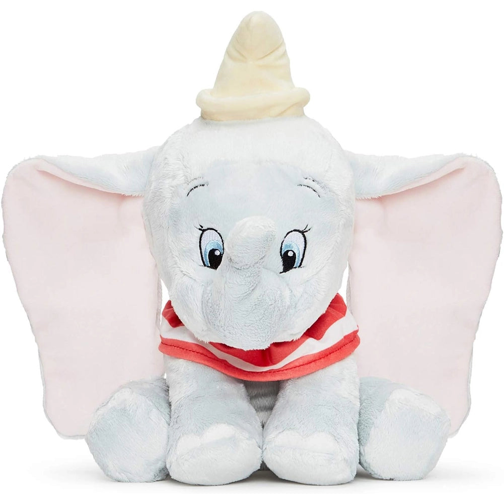 Pupazzo Dumbo Morbido Peluche con Maglia a Righe Rossa Personaggio Disney 35 cm