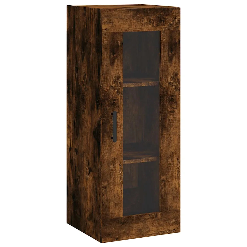 Credenza-Buffet-Armadio da cucina Rovere Fumo 34,5x34x180 cm in Legno Multistrato 421646