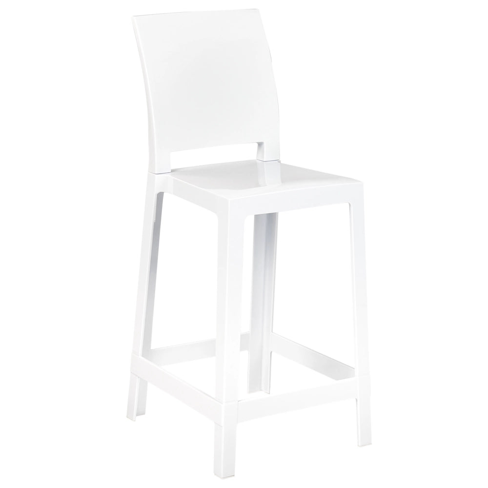 Set di 2 sgabelli da bar plastica bianco sedie da bar sedia alta cucina moderno