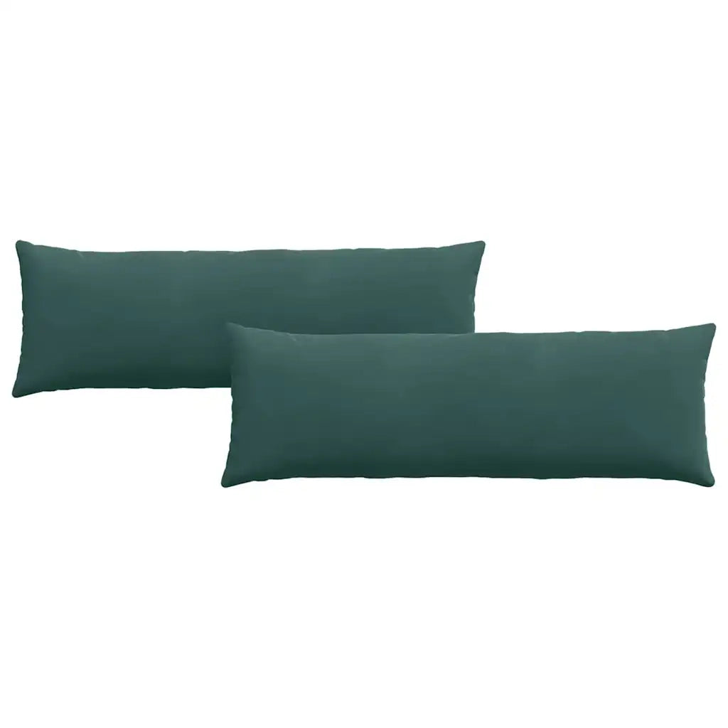 Cuscini da Divano 2 pz-Set di 2 Cuscini per Sofa Verde Scuro 120 x 40 cm 717810
