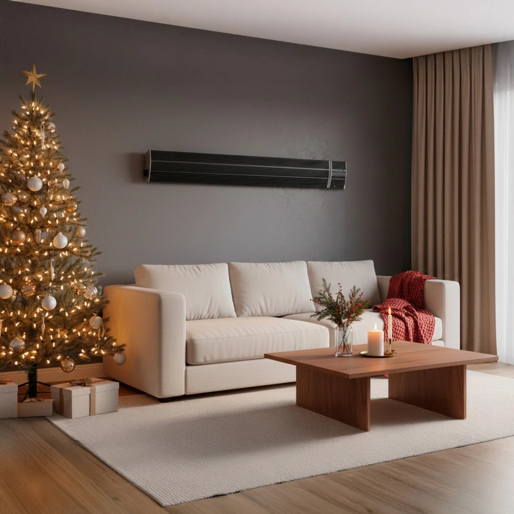 Sined Calore Nero 1500 Wifi Pannello Radiante Wifi Infrarossi In Ceramica Da 1500w Nero Nessuna Emissione Di Luce Elemento Riscaldante In Alluminio Estruso Rivestimento Ceramico Telecomando Ip65
