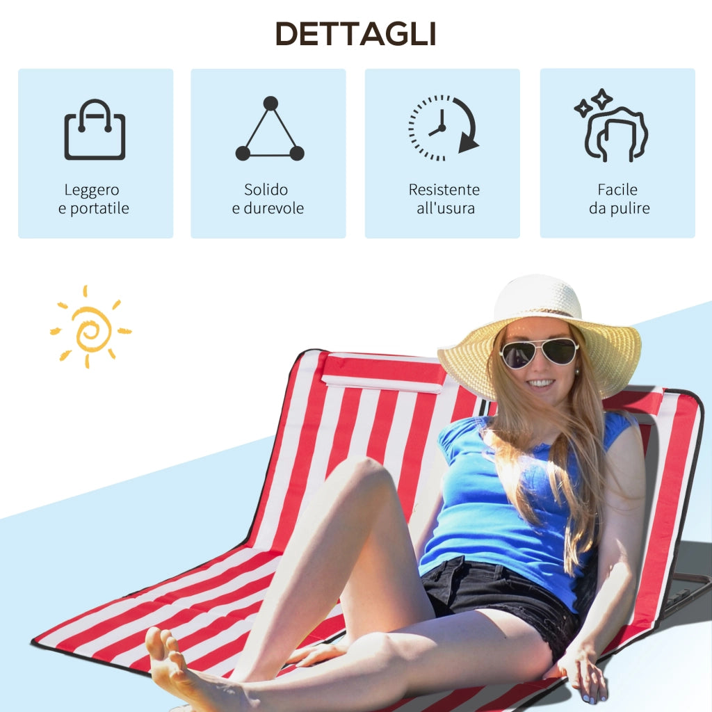 Lettino Spiaggia Pieghevole ¨C Minimal ¨C Rosso