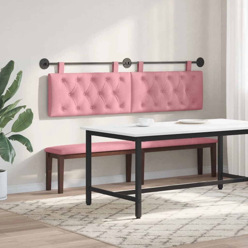 Testiera sospesa Con luce LED Rosa Velluto 42032196