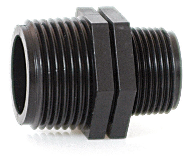 RACCORDO FILETTATO NIPPLO RIDOTTO PER TUBO IN POLIETILENE  mis. 1x3/4 100.00 pz