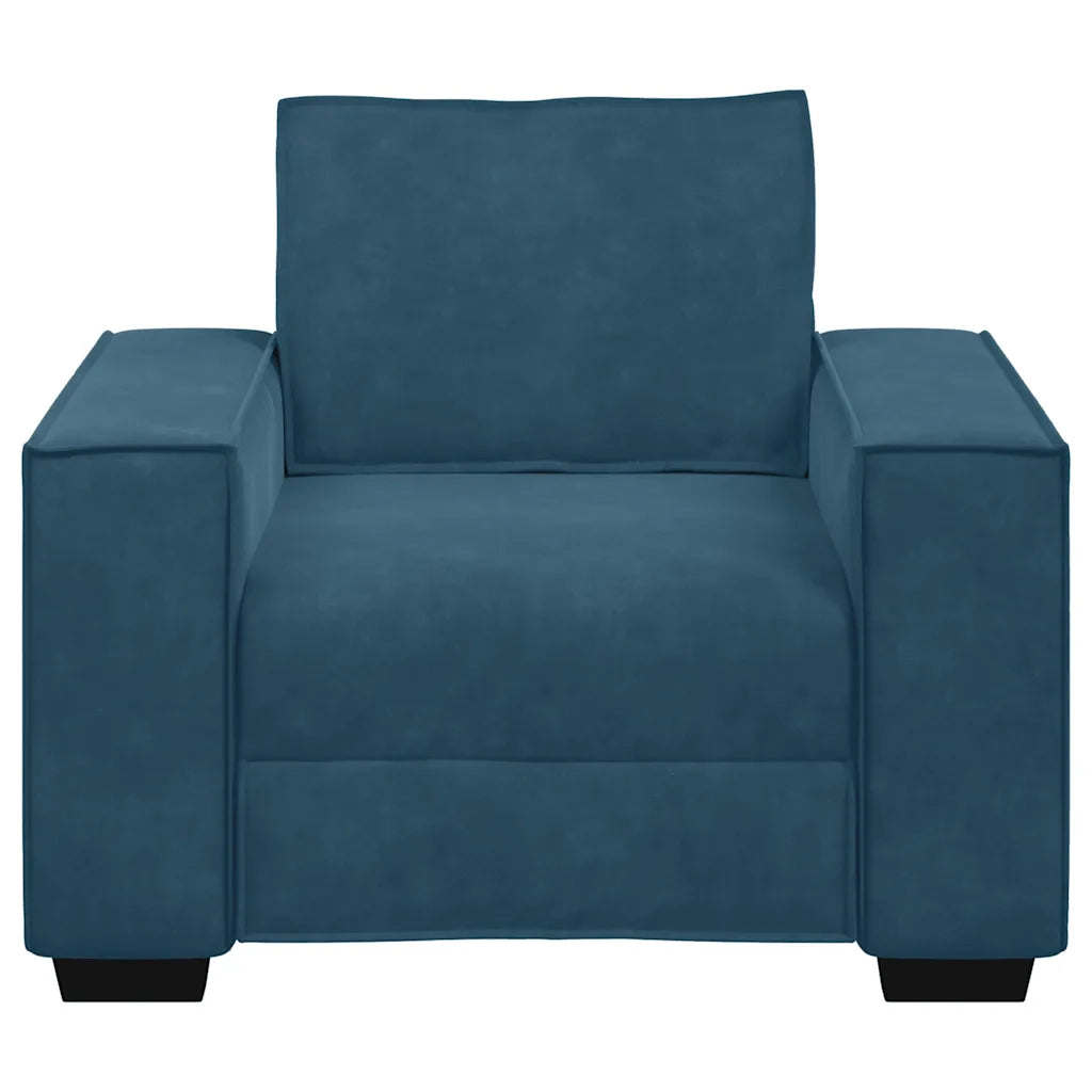 Divano Sedia Blu 100x78x84 cm Velluto 4105009