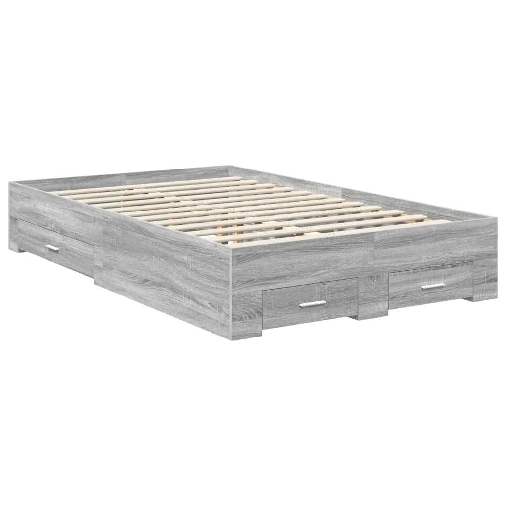 Struttura del letto con testiera Grigio Sonoma 120 x 190 cm 3413225