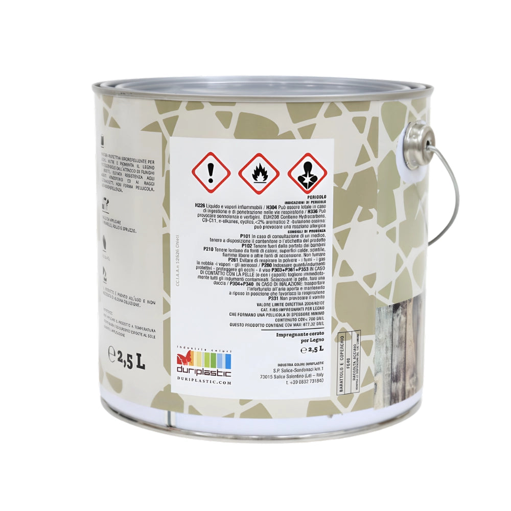 Durilux impregnante trasparente effetto cera per legno *** formato 2.5 lt, confezione 1