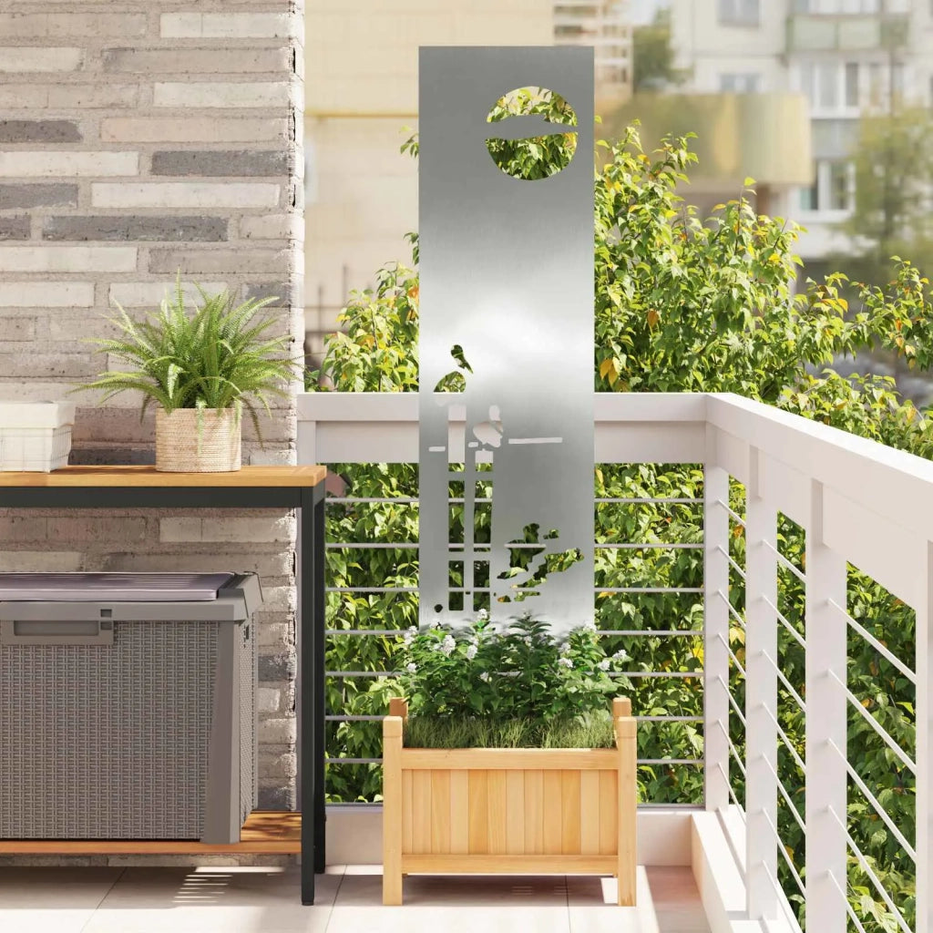 Schermo per privacy in giardino Traforo Argento 32 x 140 cm 876250