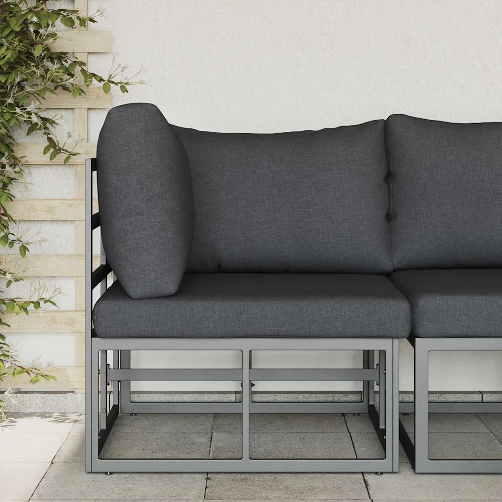 Mobili da Esterno Nero e antracite 71,5 x 71,5 x 71 cm Metallo 42008022