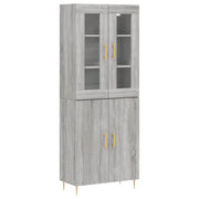 Credenza | Madia | Buffet da pranzo | Armadio da pranzo Grigio Sonoma 69,5x34x180 cm in Legno Multistrato