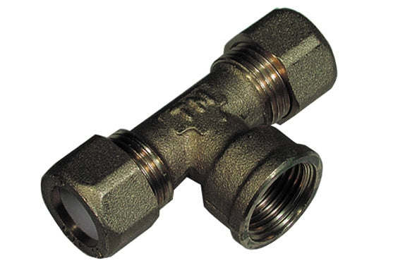 TEE FEMMINA PER RAME CON OGIVA TEFLON TIEMME- 1/2 x 18R- TIEMM- pezzi 1