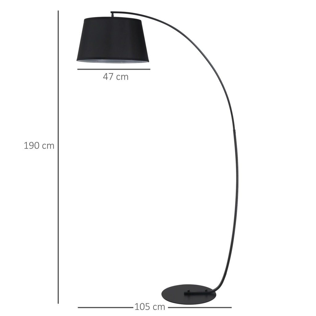 Lampada da terra arco ¨C Minimal ¨C metallo nero