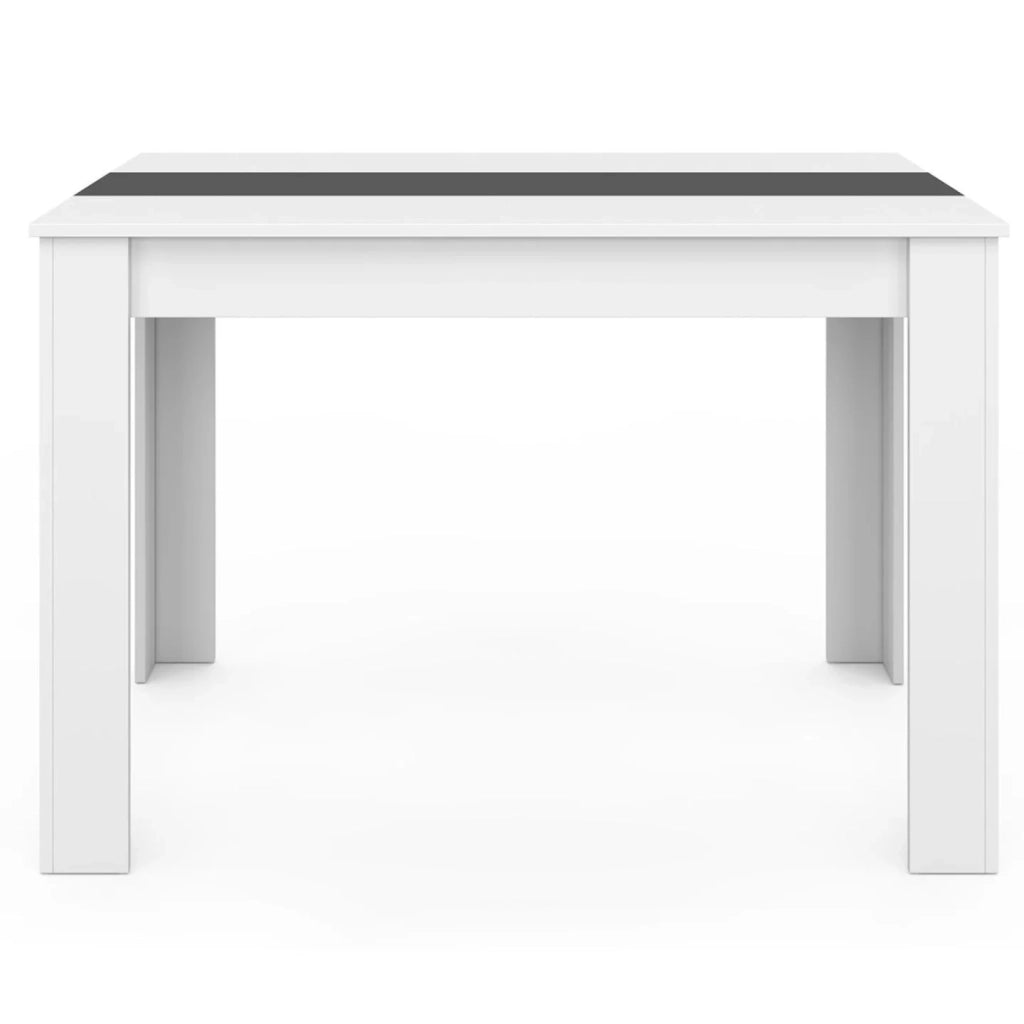 IDMarket - Tavolo da pranzo rettangolare ROZY 4 persone bianco e grigio 110 cm