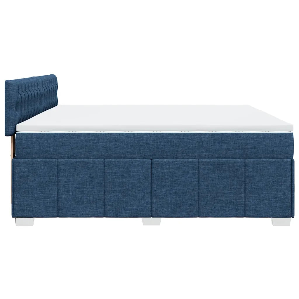 Giroletto a Molle con Materasso Blu 200x200 cm in Tessuto 3287188