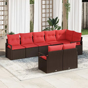 Set di divani 8 pcs Marrone polyrattan 3346434