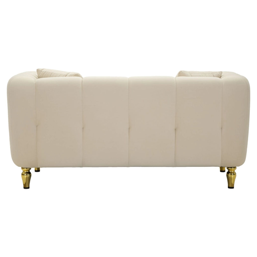 Divano VKH40, Beige, Legno, 81x155x71 cm