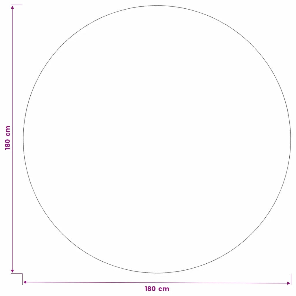 Tovaglia da Tavolo 5 pz Grigio Scuro Ø 180 cm Poliestere 42040261