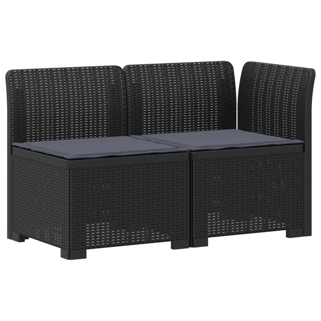 Divano da esterno-Divano da Giardino a 2 Posti con Cuscini Aspetto Rattan PP 524256