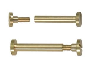 VITI A CANNOCCHIALE IN OTTONE- - ø mm.6x30h. - testa ø mm.12 - vite ø.mm.5x11 MA - 25 pezzi
