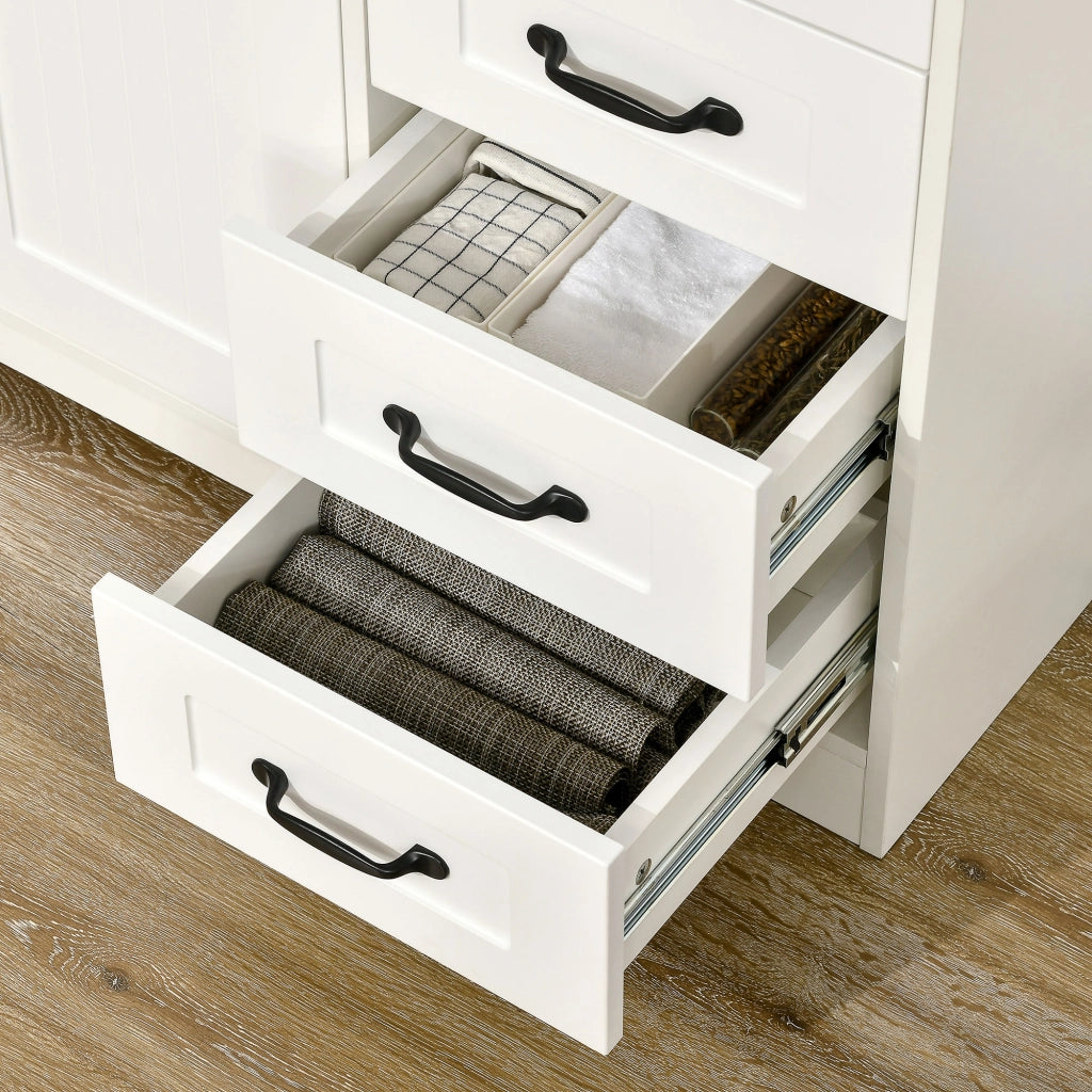 Credenza Moderna con Cassetti ¨C Minimal ¨C Bianco 105x40x76