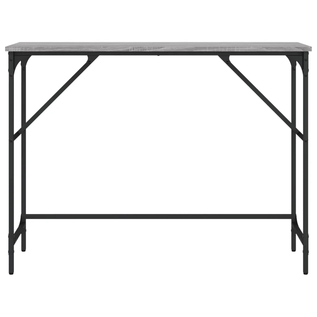 Tavolo Consolle Grigio Sonoma 100x32x75 cm in Legno Multistrato 834058