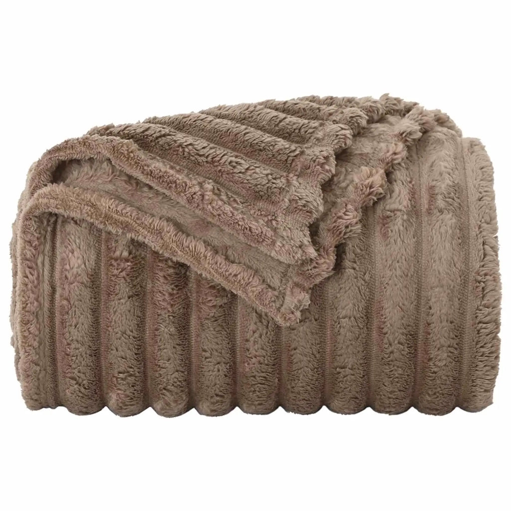 Coperte da Pile 6 pcs Cammello 270 x 240 cm Panno 42016872