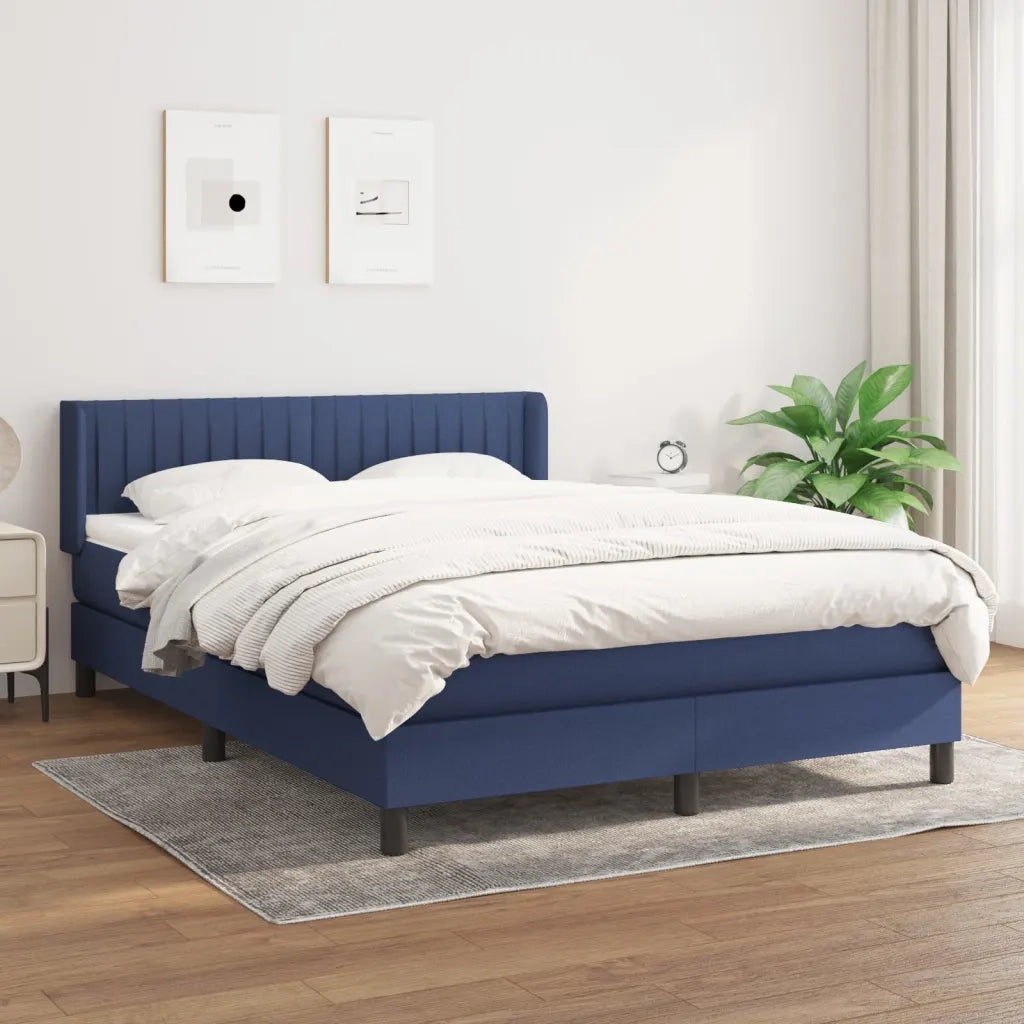 Giroletto a Molle con Materasso Blu 140x200 cm in Tessuto 3129879