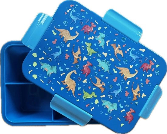 Boxe per l'infanzia da colazione, 1120 ml, coperchio rimovibile, 3 compartimenti, impermeabile all'acqua, resistente al microonde, resistente al lavastoviglie, resistente al congelatore fino a -15°C