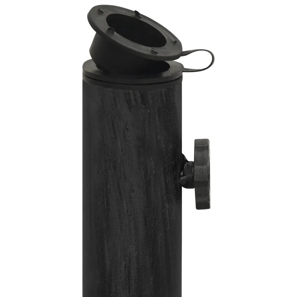 Base per Ombrellone Nera 44x44x32 cm in Ghisa 317768